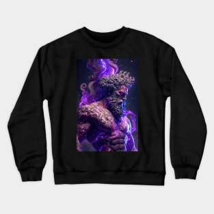 Greece god from space with stars Crewneck Sweatshirt